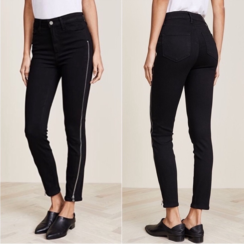 NWT Paige Margot Black Ankle Skinny Jeans Size 26 | Side Zip Detail | High Rise